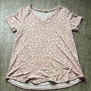 The Nines Blush Cheetah Print T-Shirt
